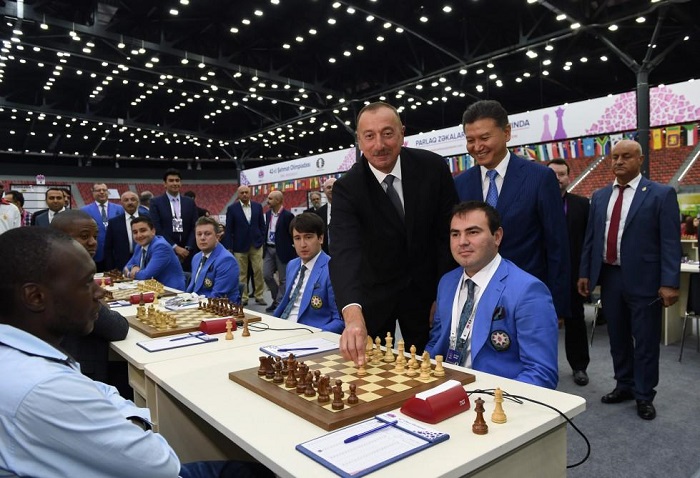 Ilham Aliyev attends Chess Olympiad`s 1st round opening - PHOTOS 